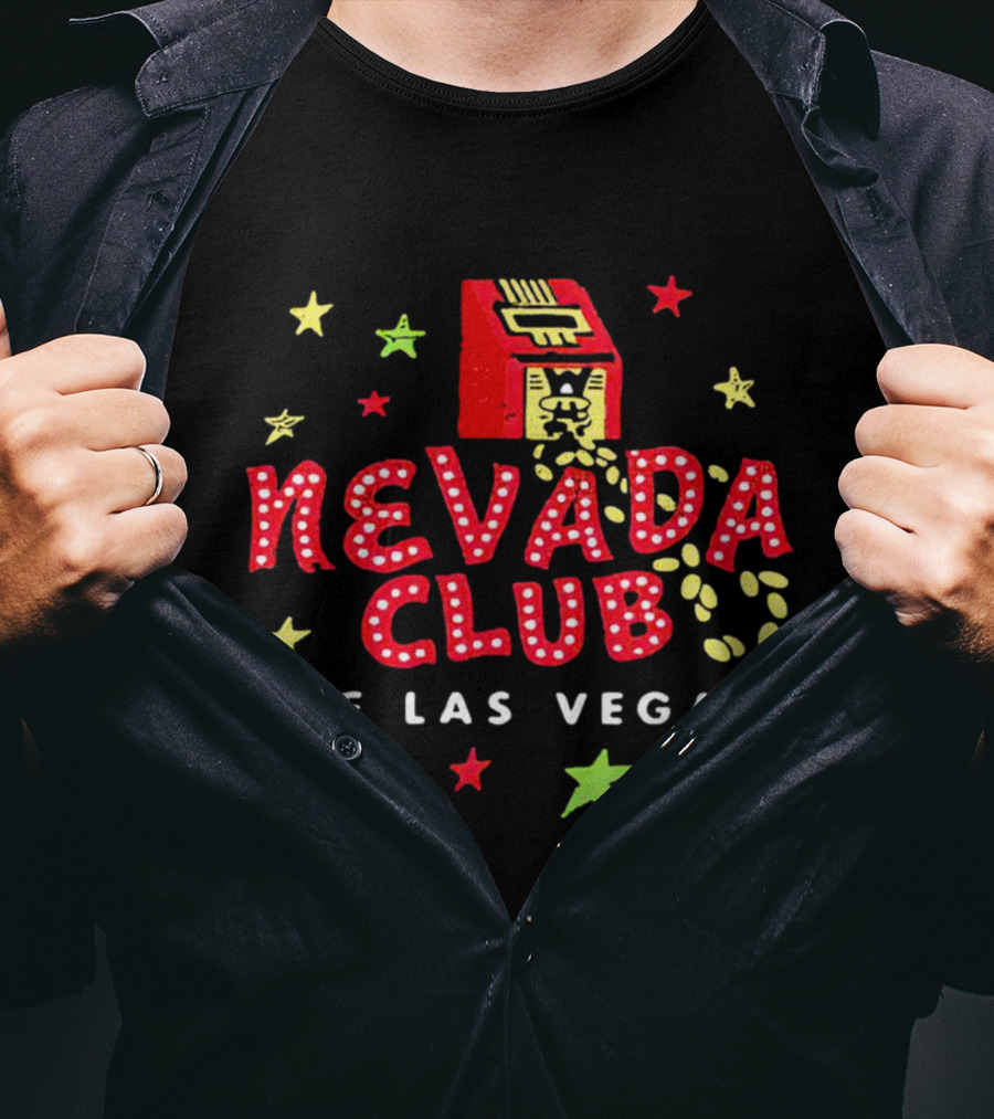 Nevada Club Of Las Vegas Vintage Slot Machine Stars T-Shirt