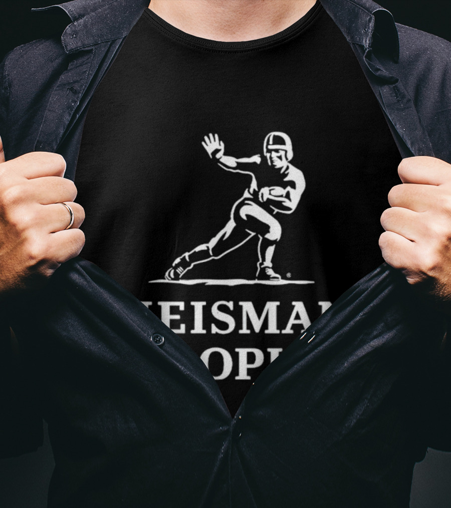 Heisman Trophy Football Player Logo Athletic Award T-Shirt