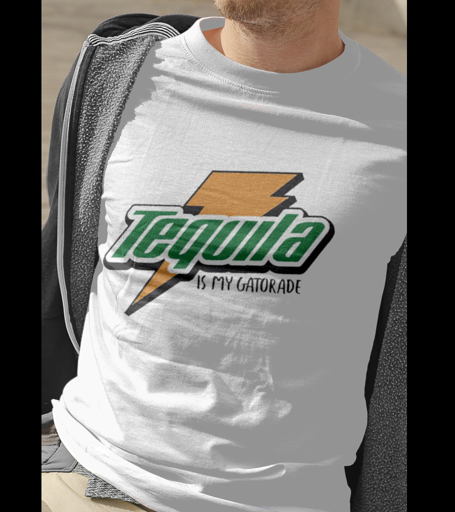 Tequila Is My Gatorade Lightning Bolt T-Shirt