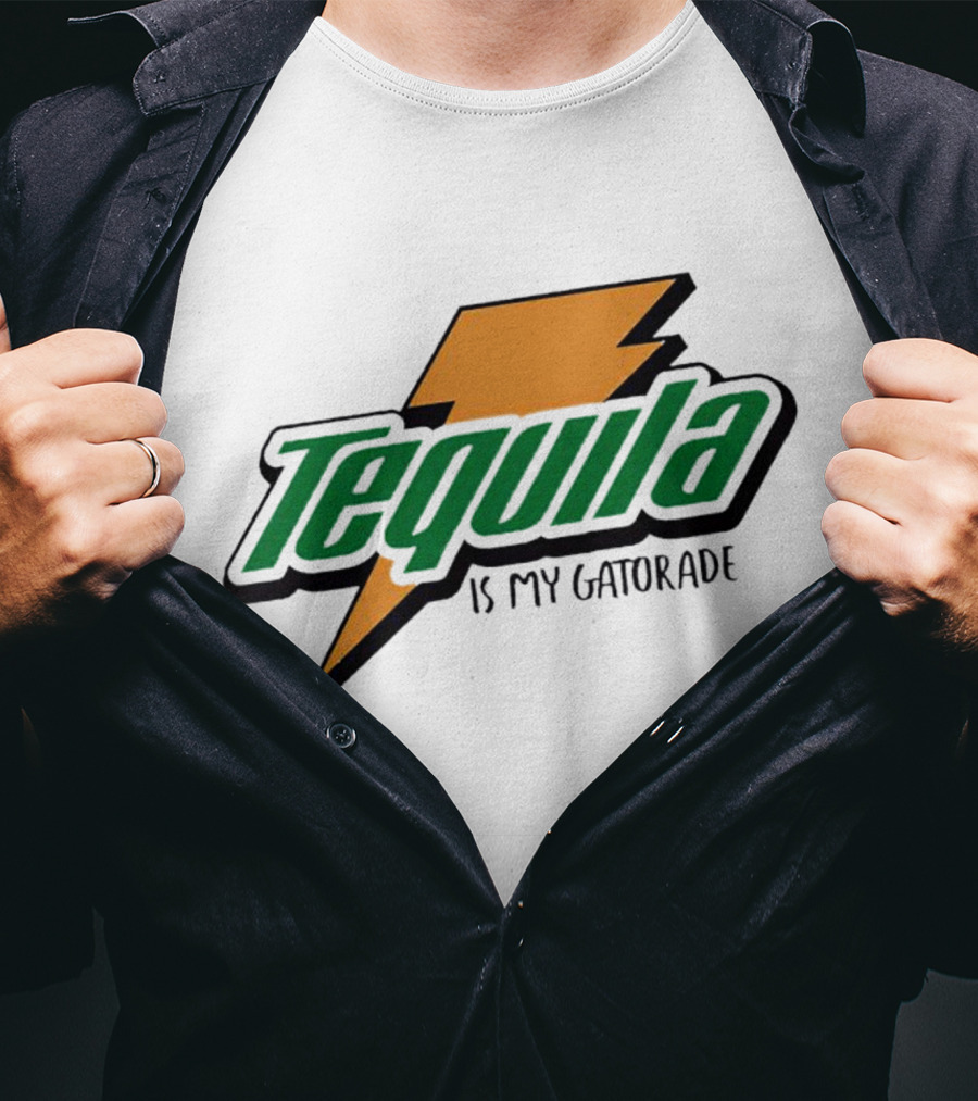 Tequila Is My Gatorade Lightning Bolt T-Shirt