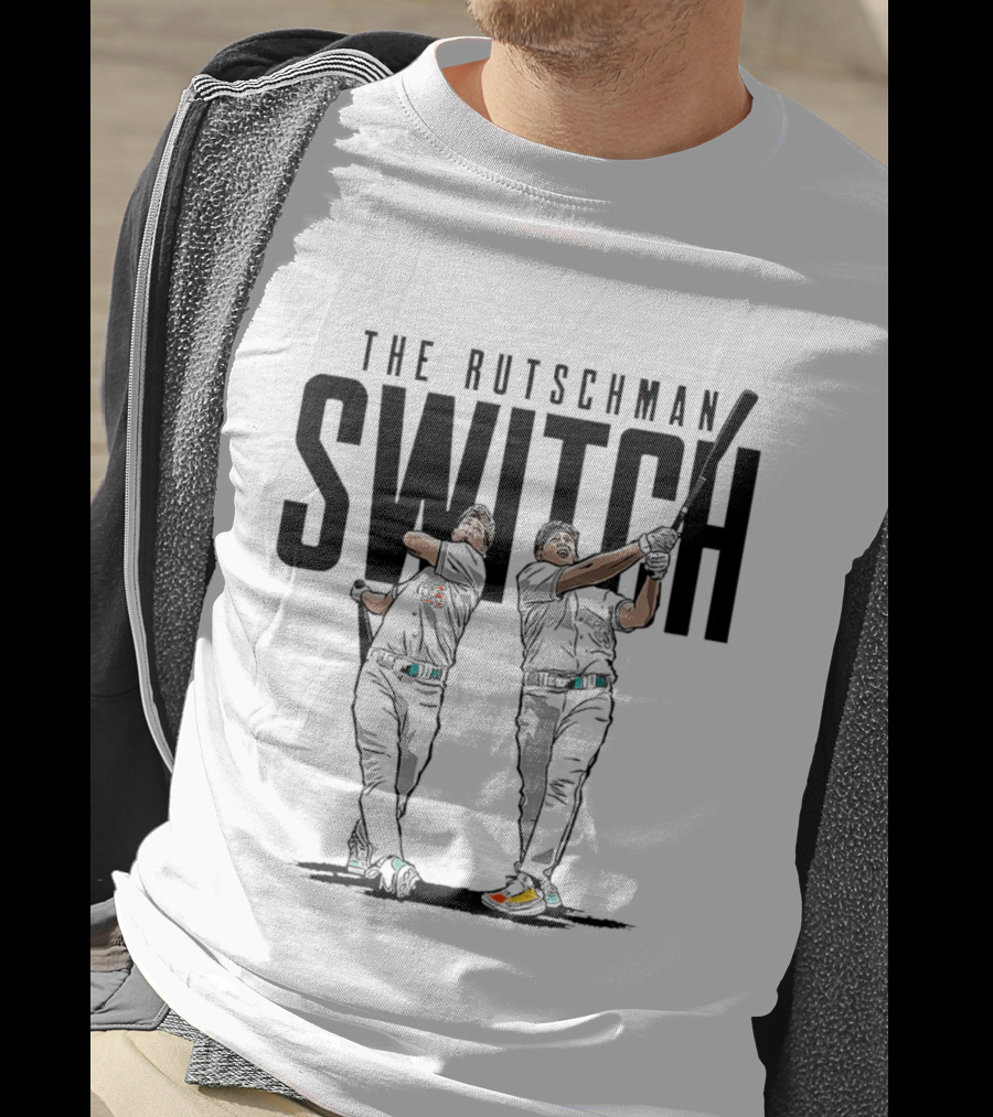 The Rutschman Switch - Baltimore Orioles Player Dual Batting T-Shirt