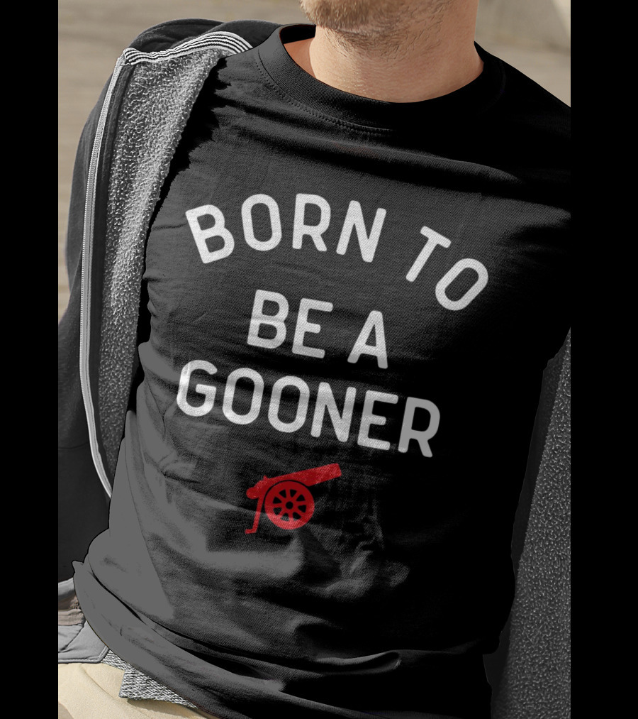 Born To Be A Gooner Arsenal Cannon T-Shirt