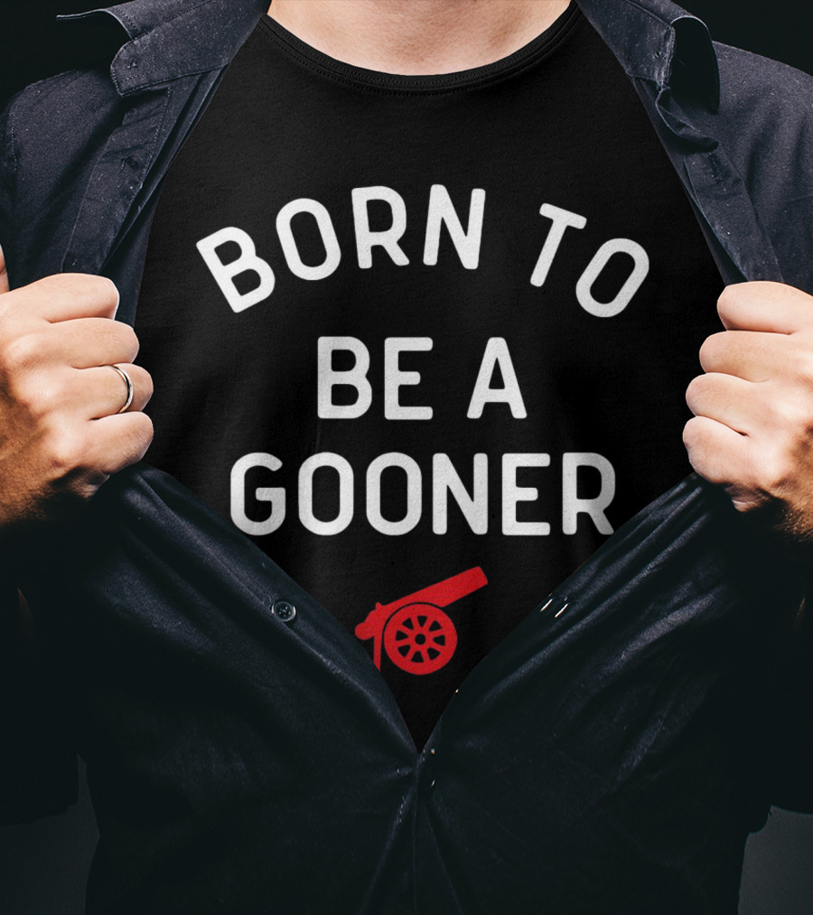 Born To Be A Gooner Arsenal Cannon T-Shirt