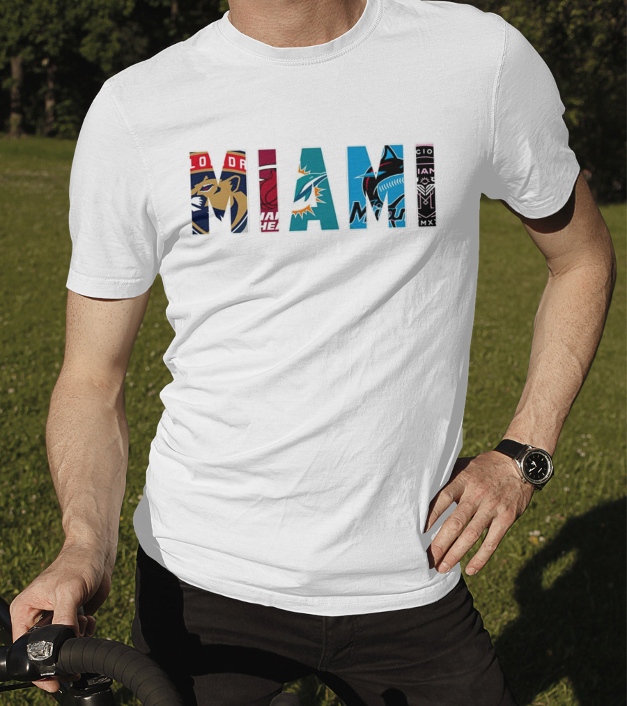 MIAMI Panthers Heat Dolphins Marlins Inter Miami T-Shirt