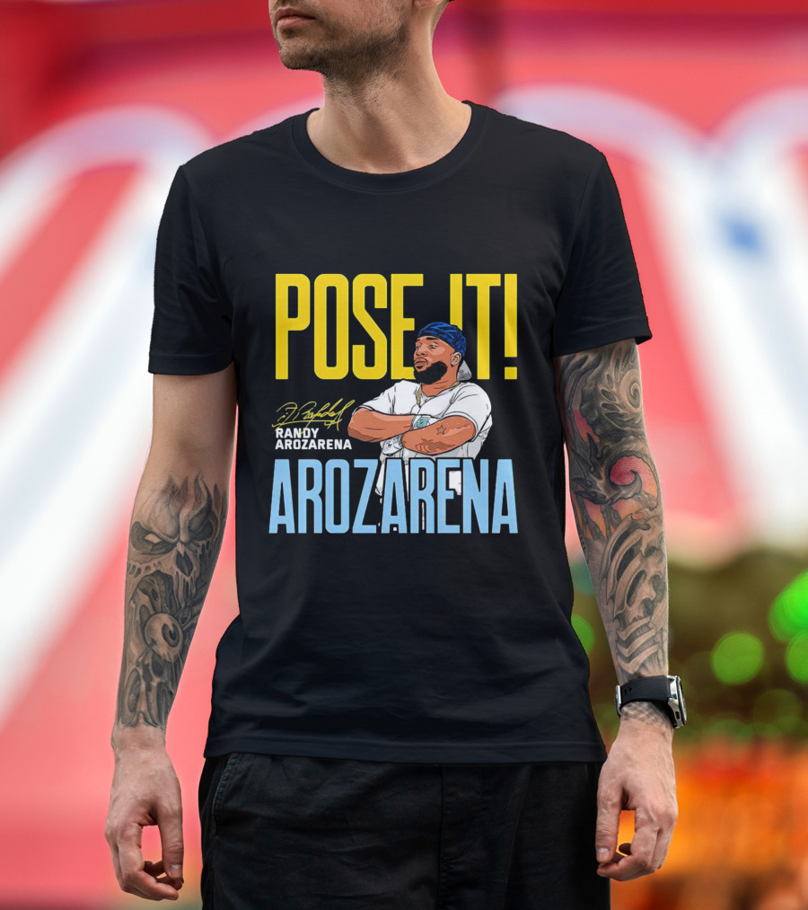 Pose It Randy Arozarena Arozarena Signature Tampa Bay Rays T-Shirt