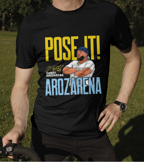 Pose It Randy Arozarena Arozarena Signature Tampa Bay Rays T-Shirt