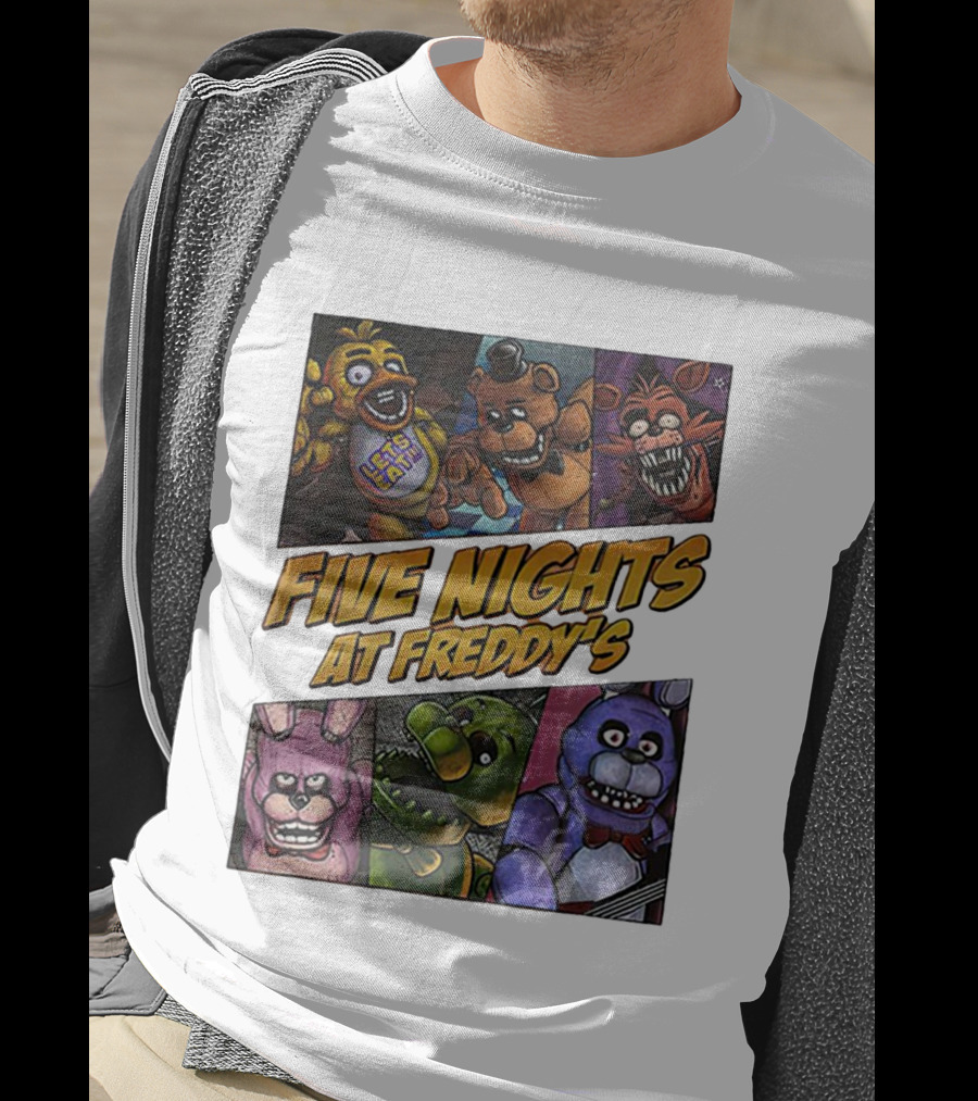 Five Nights At Freddy's Let's Eat Characters Montage T-Shirt