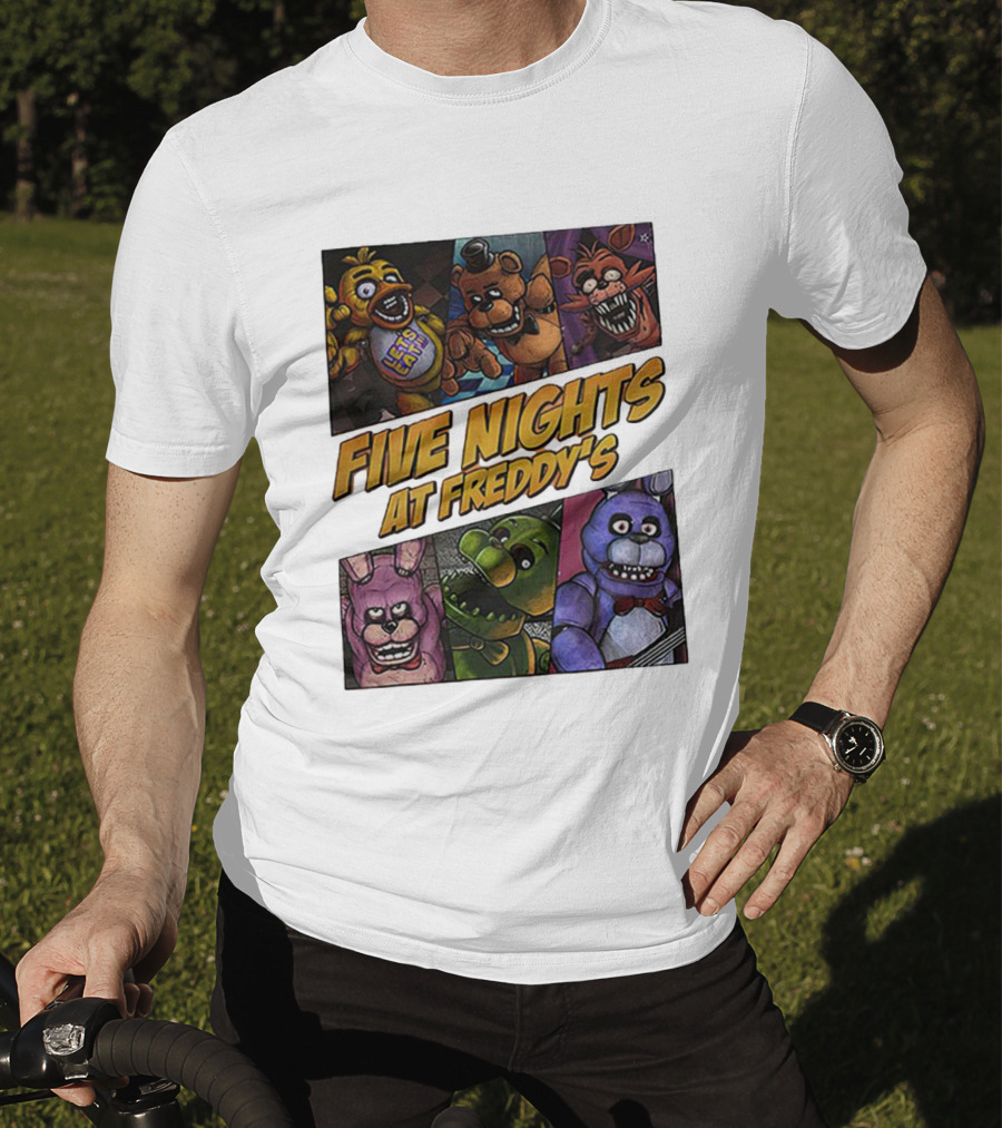 Five Nights At Freddy's Let's Eat Characters Montage T-Shirt