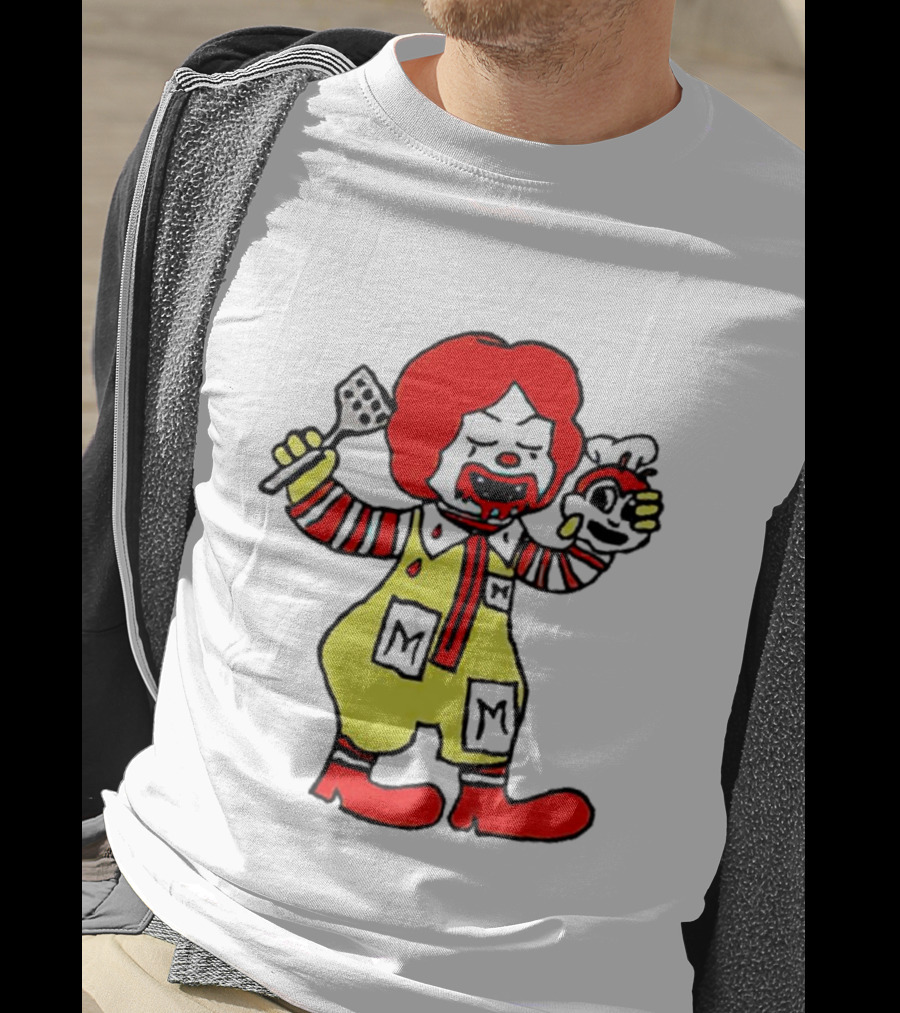 Mcdonalds X Jollibee Horror Crossover Halloween Mashup Character T-Shirt