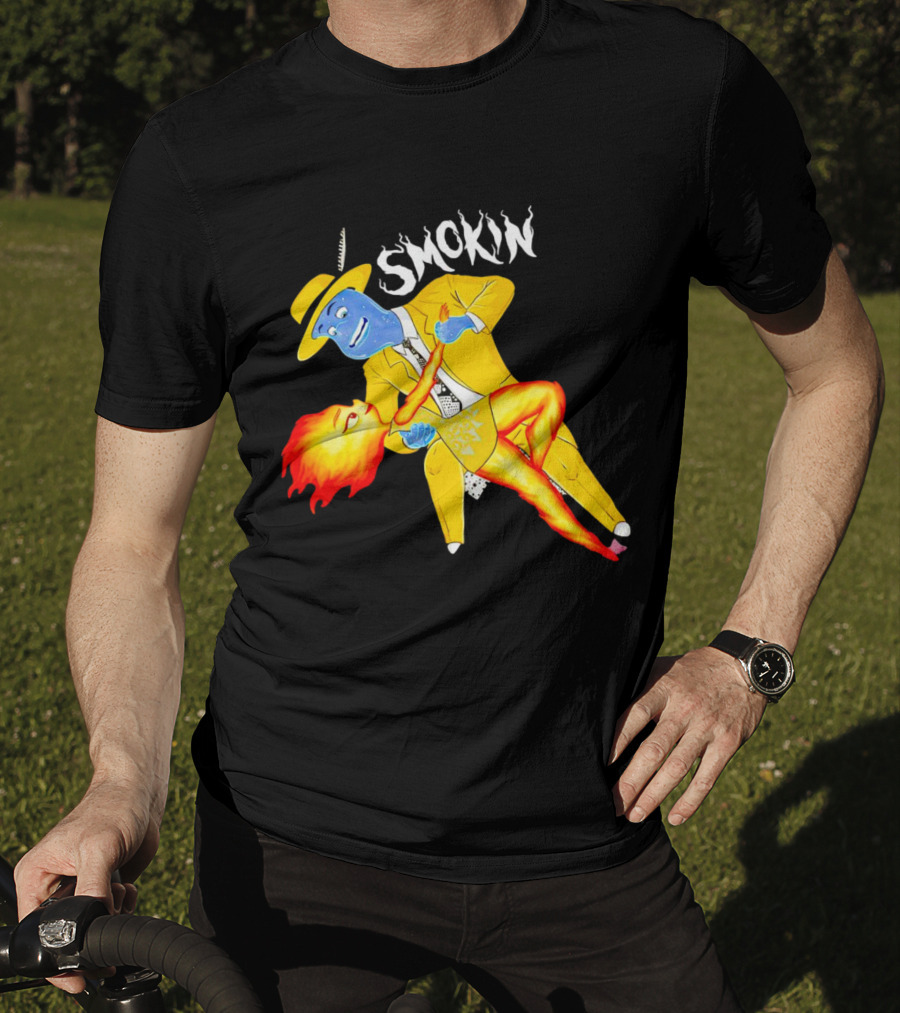 Smokin Ember Lumen Dancing With Lake Ripple In Yellow Suit T-Shirt