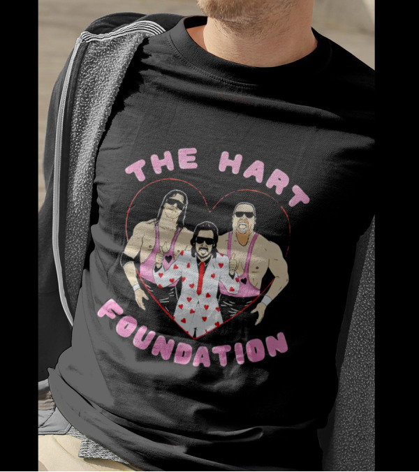 The Hart Foundation Bret The Hitman Hart And Jim The Anvil Neidhart T-Shirt