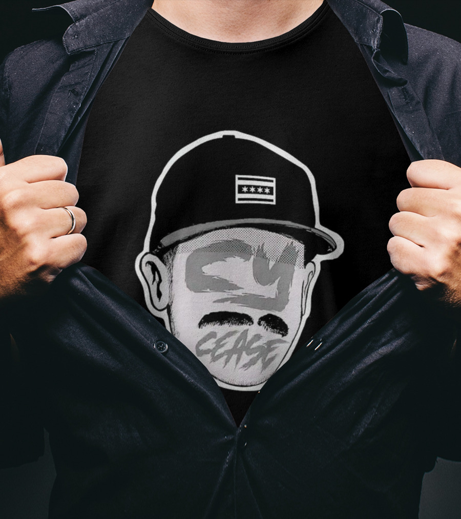 Chicago White Baseball Cy Cease Hat T-Shirt