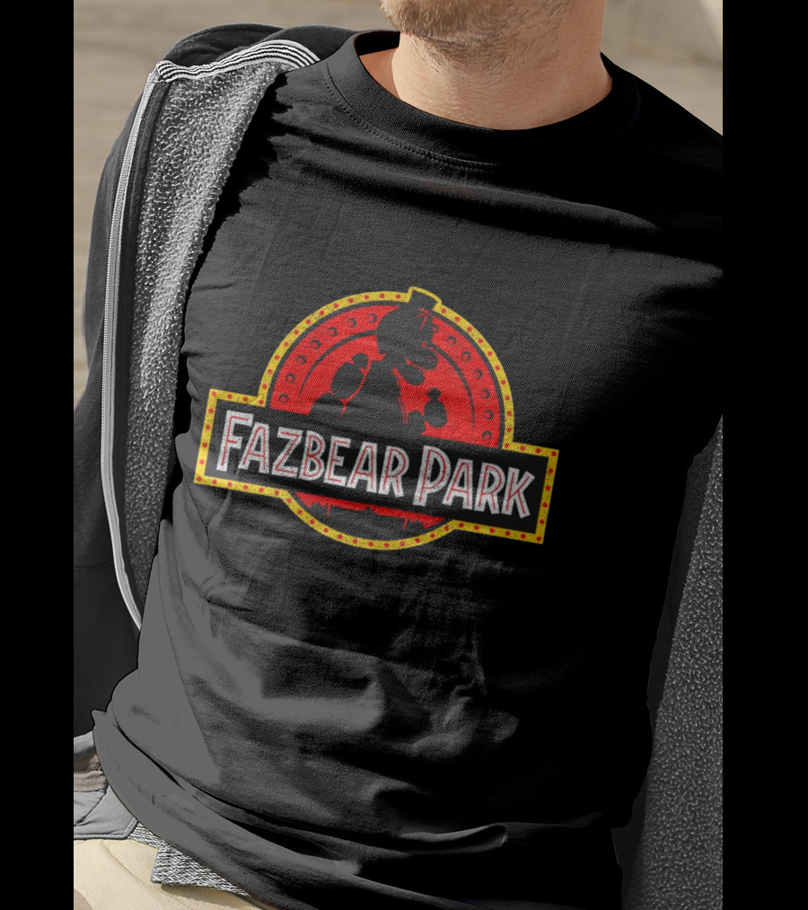 Fazbear Park Jurassic Park Freddy Five Nights Crossover T-Shirt