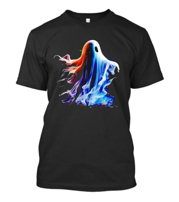 Ghost Halloween Vivid Colorful Abstract Specter T-Shirt