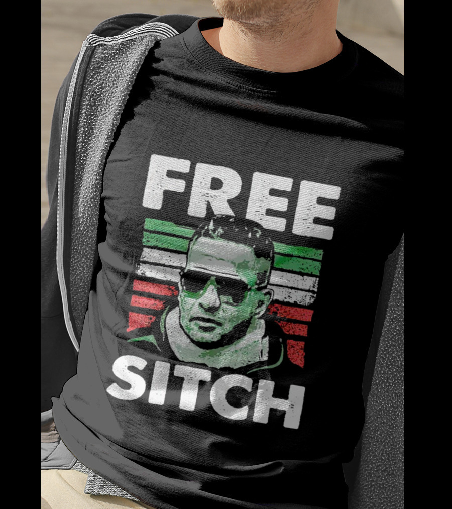 Free Sitch Mike Sorrentino Green White Red Stripes Sunglasses T-Shirt