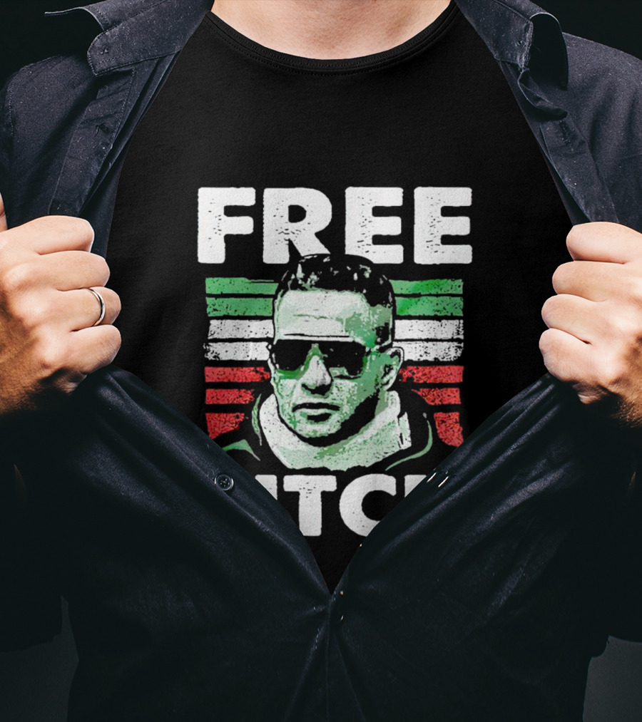 Free Sitch Mike Sorrentino Green White Red Stripes Sunglasses T-Shirt