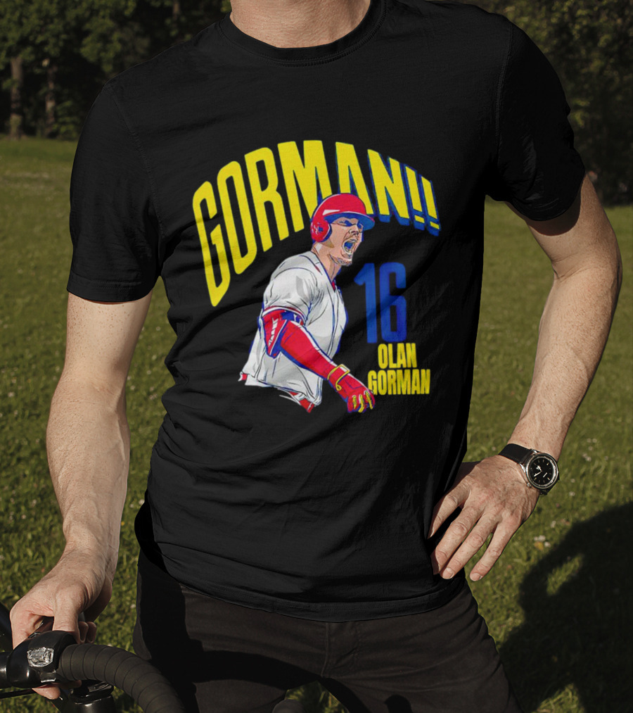 Gorman 16 Nolan Gorman St. Louis Cardinals MLBPA T-Shirt