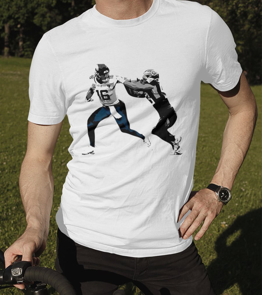 The Stiff Arm Football Move Iconography T-Shirt