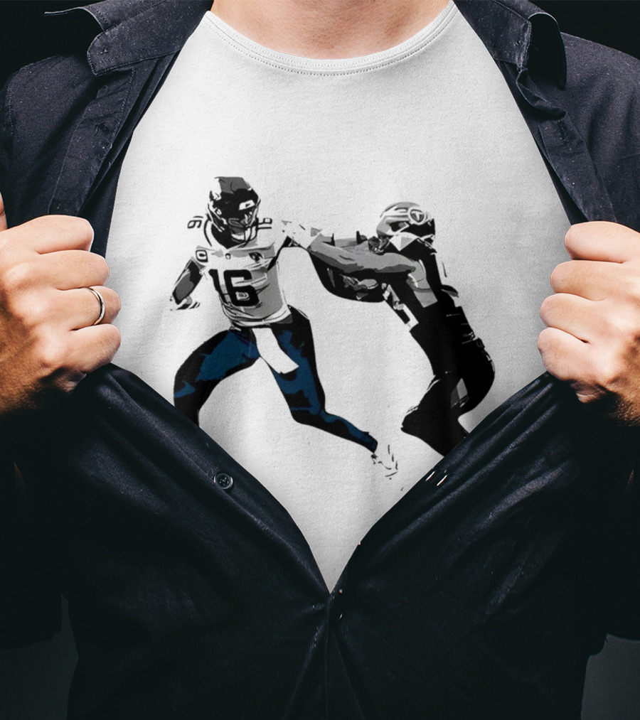 The Stiff Arm Football Move Iconography T-Shirt