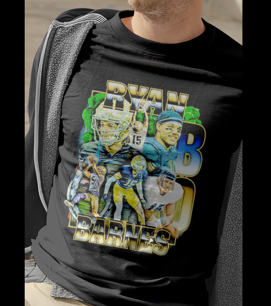 Ryan Barnes Notre Dame Fighting Irish Football Collage Vintage T-Shirt