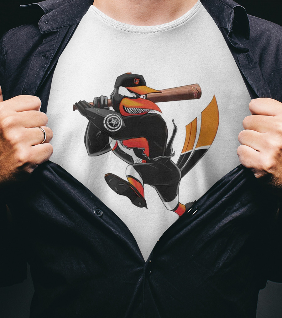 Baltimore Orioles Venom Bird Baseball Character T-Shirt