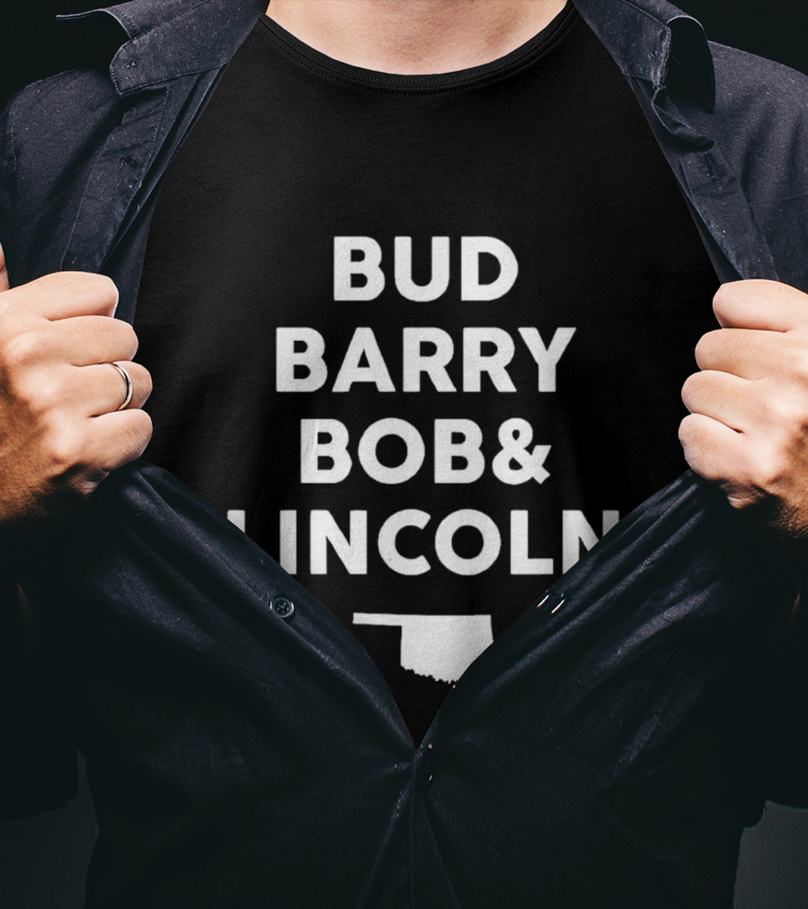 Bud Barry Bob And Lincoln Oklahoma State Outline T-Shirt