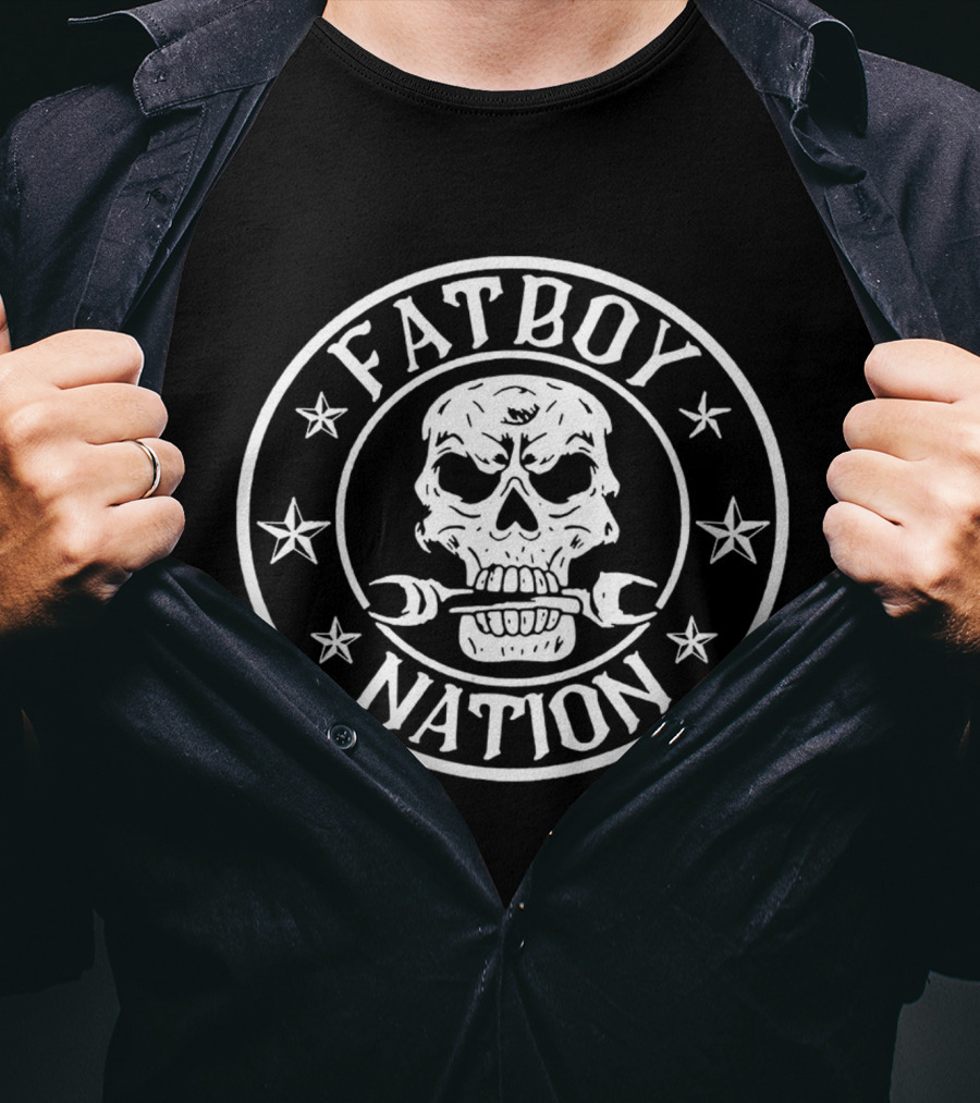 Fatboy Nation Skull Circle Stars T-Shirt