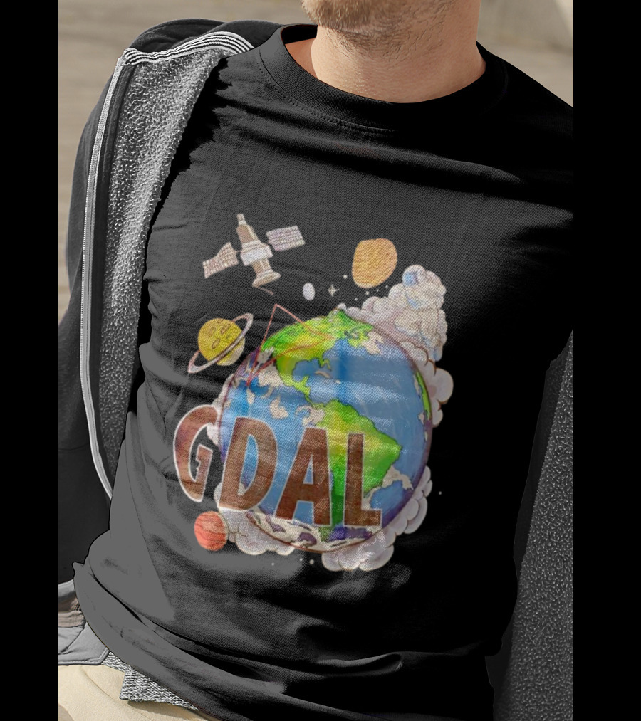 GDAL Astronaut Exploring Planets Orbiting Earth T-Shirt