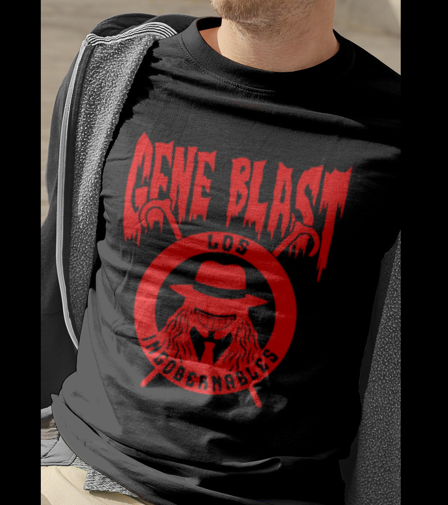 Gene Blast Los Ingobernables Mysterious Hat And Cane Emblem T-Shirt