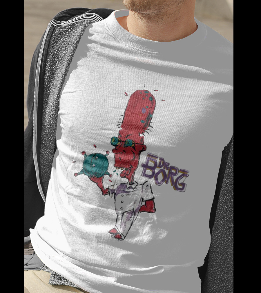 Dr Borg Mad Scientist Character With Green Bowling Ball T-Shirt