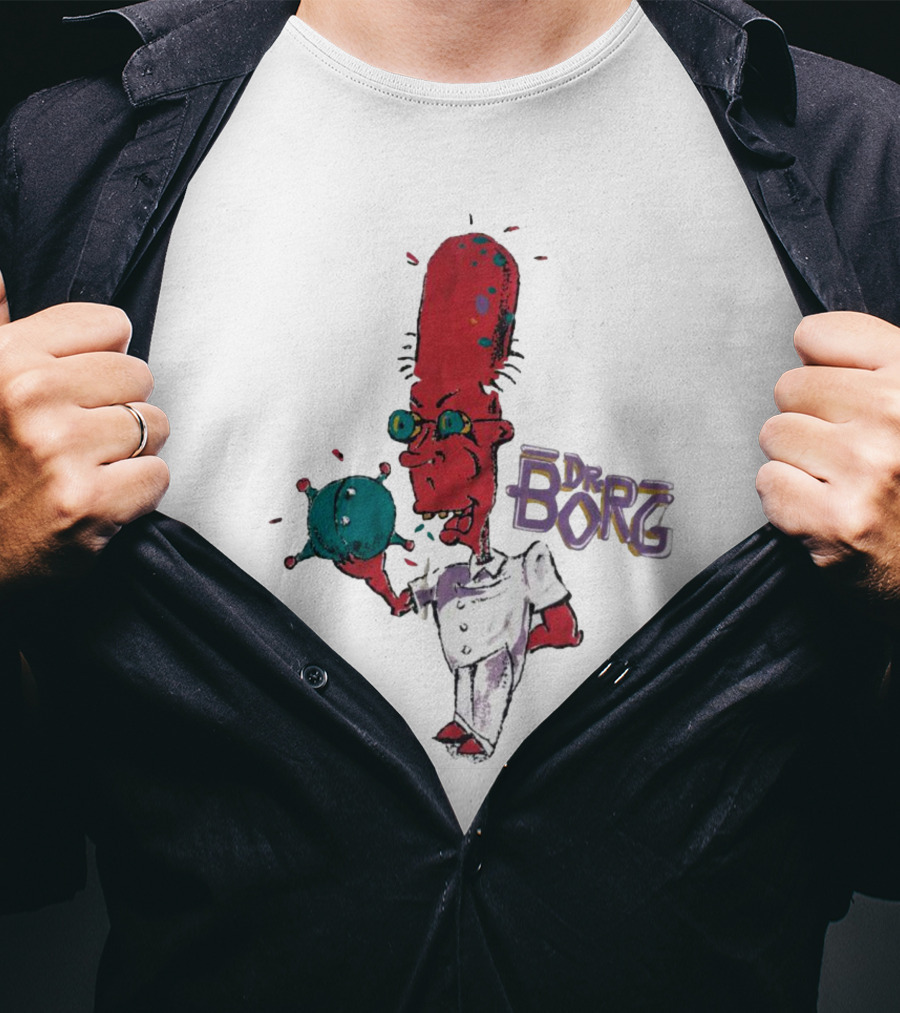 Dr Borg Mad Scientist Character With Green Bowling Ball T-Shirt