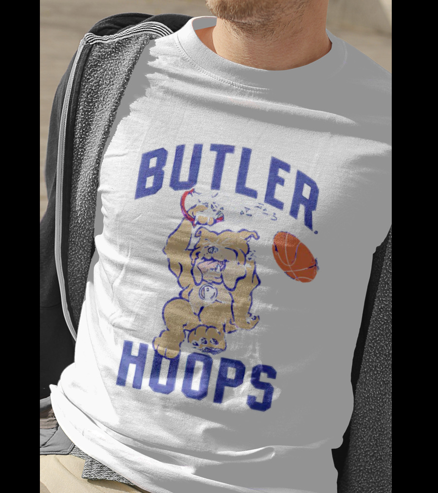 Butler Hoops Dunking Mascot Basketball Bulldawg T-Shirt