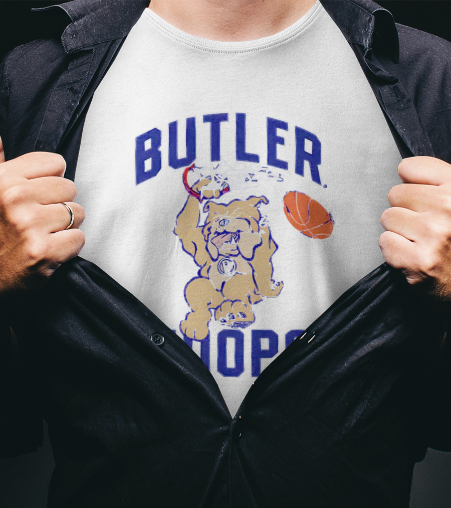 Butler Hoops Dunking Mascot Basketball Bulldawg T-Shirt