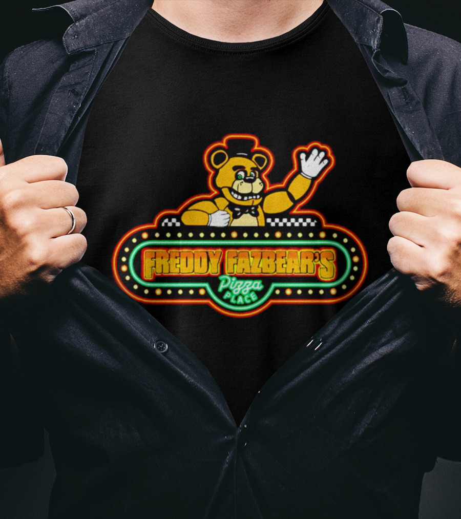 Freddy Fazbear’s Pizza Place Neon Bear T-Shirt