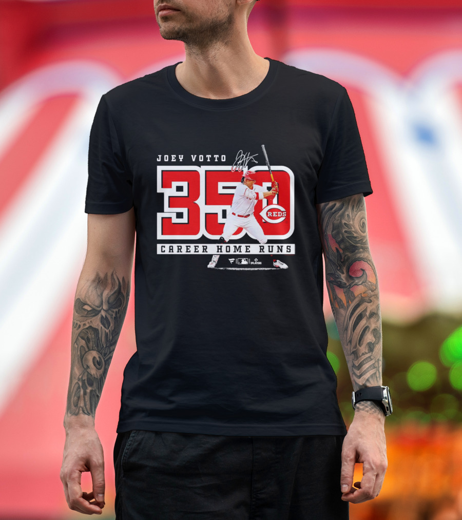 Joey Votto Reds 350 Career Home Runs Signature T-Shirt