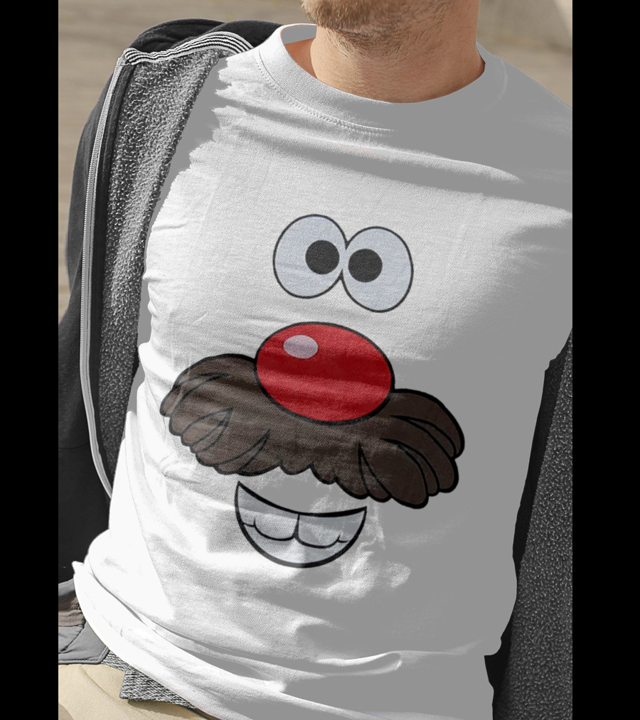 Mr. Potato Head Face Features Cartoon Eyes Nose Mouth T-Shirt