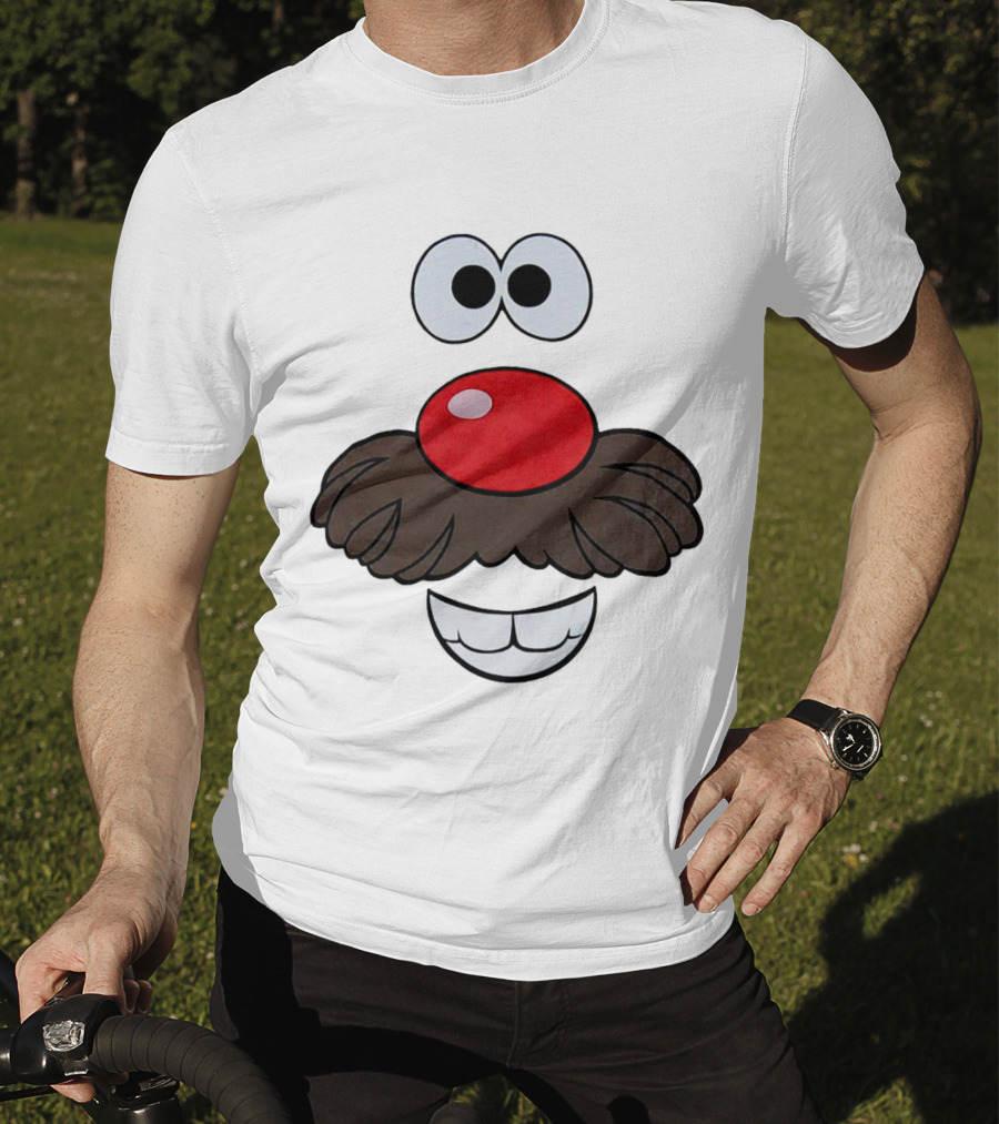 Mr. Potato Head Face Features Cartoon Eyes Nose Mouth T-Shirt