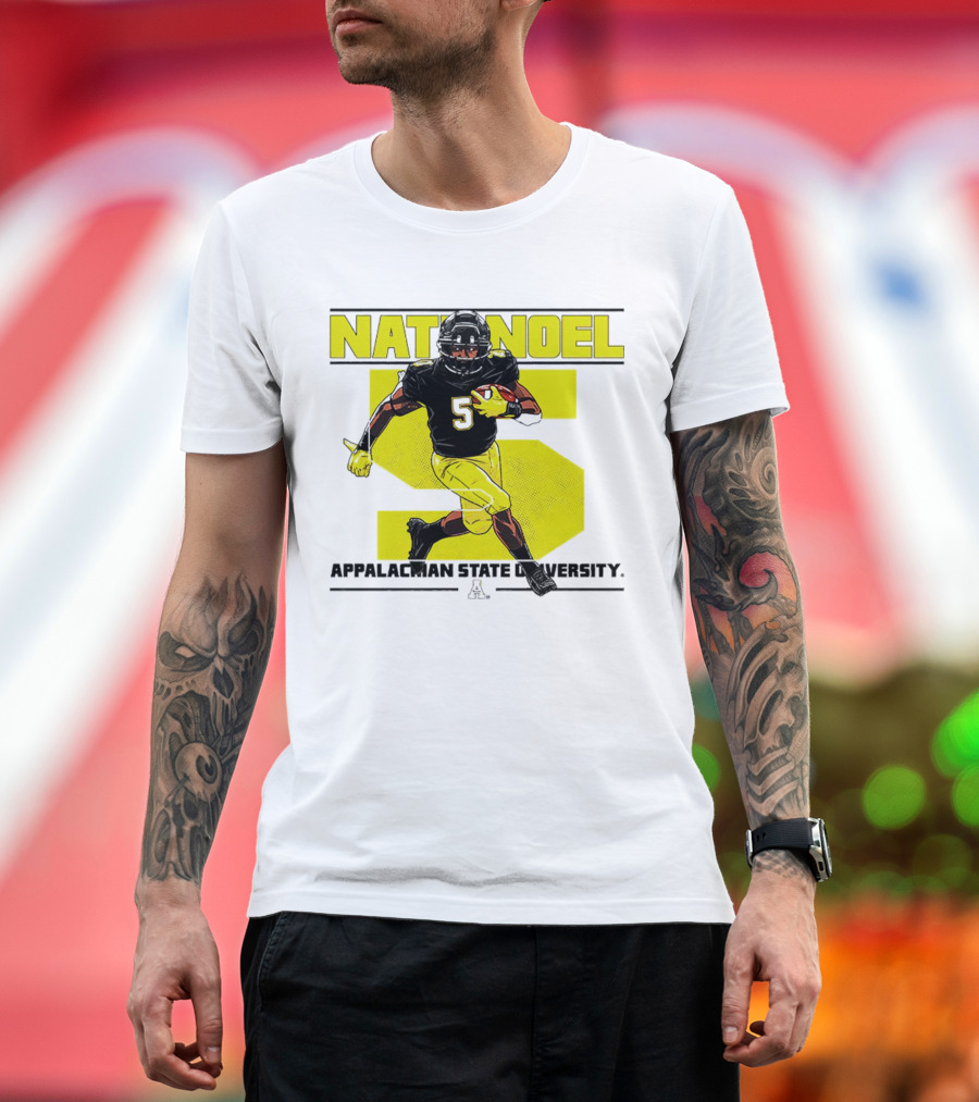 Nathaniel Noel Appalachian State University Football Number 5 T-Shirt