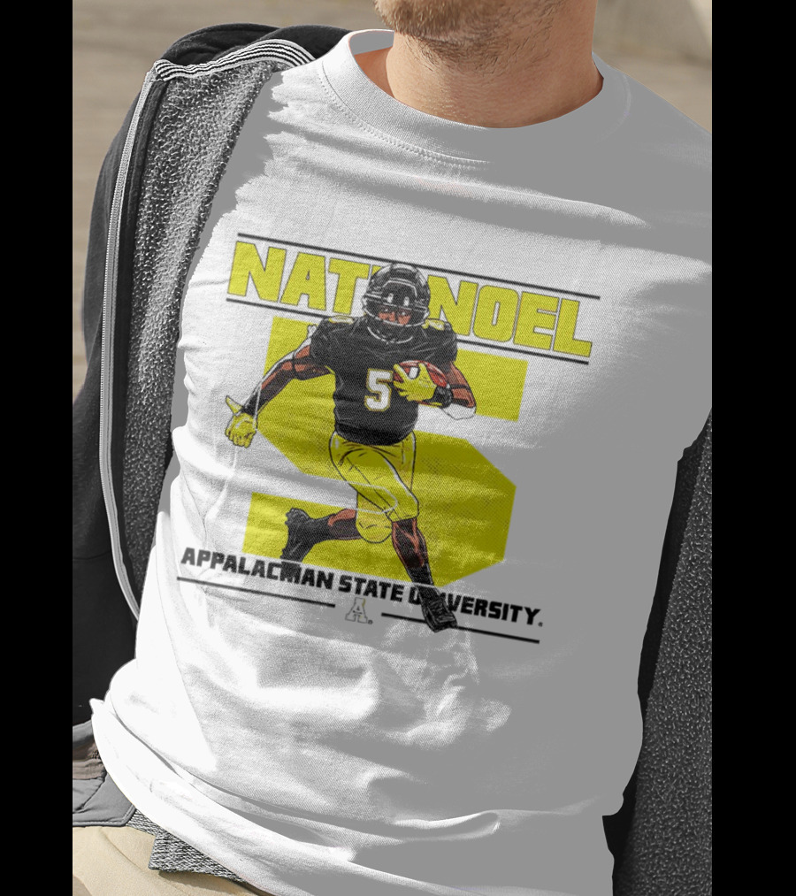 Nathaniel Noel Appalachian State University Football Number 5 T-Shirt