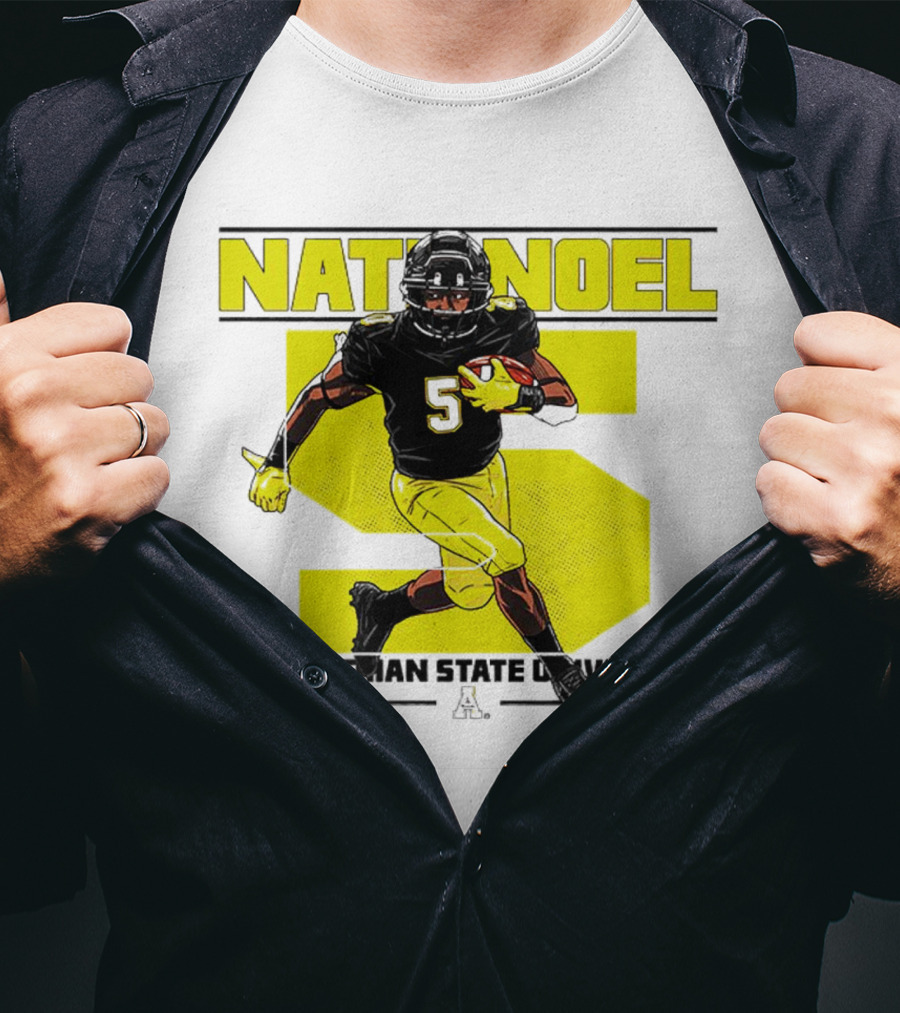 Nathaniel Noel Appalachian State University Football Number 5 T-Shirt