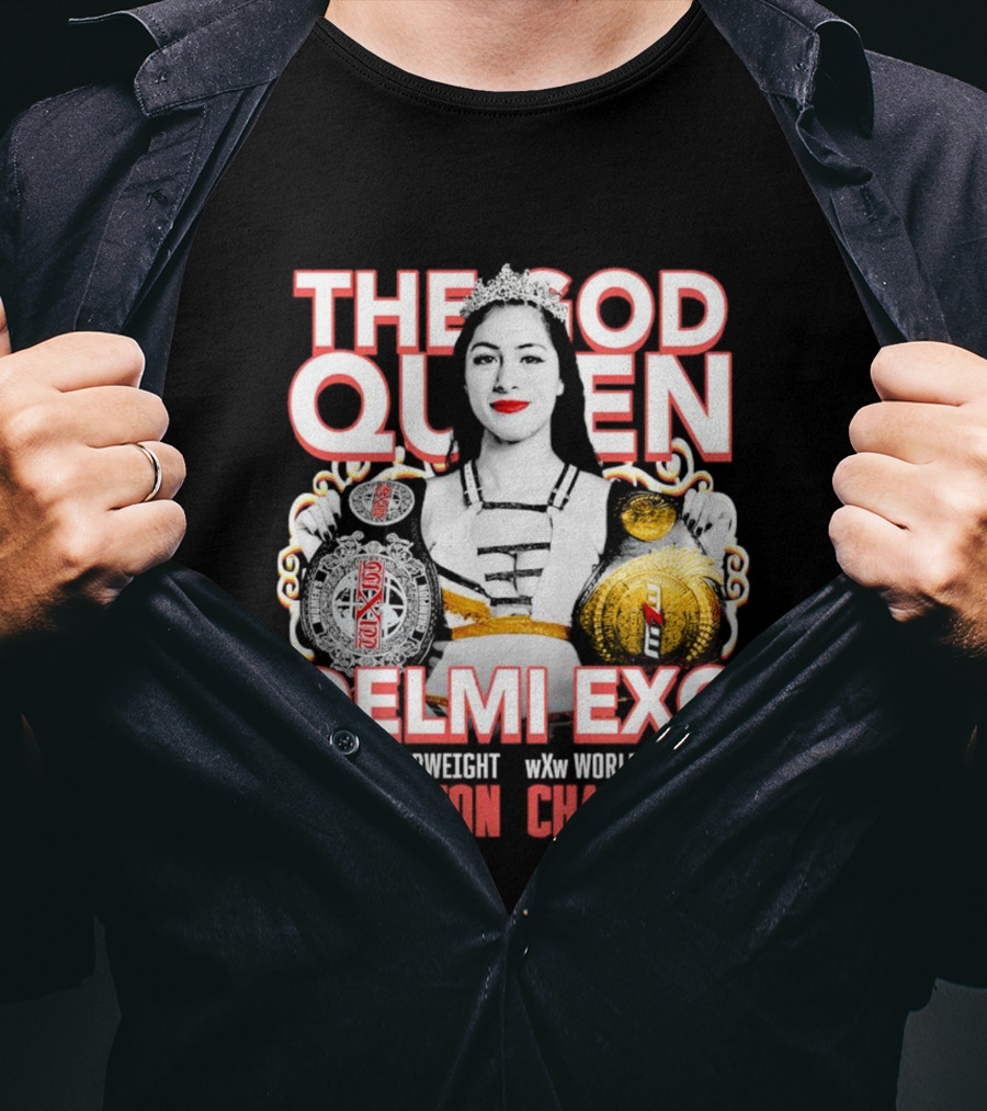 The God Queen Delmi Exo MLW Featherweight WXw World Women's Champion T-Shirt