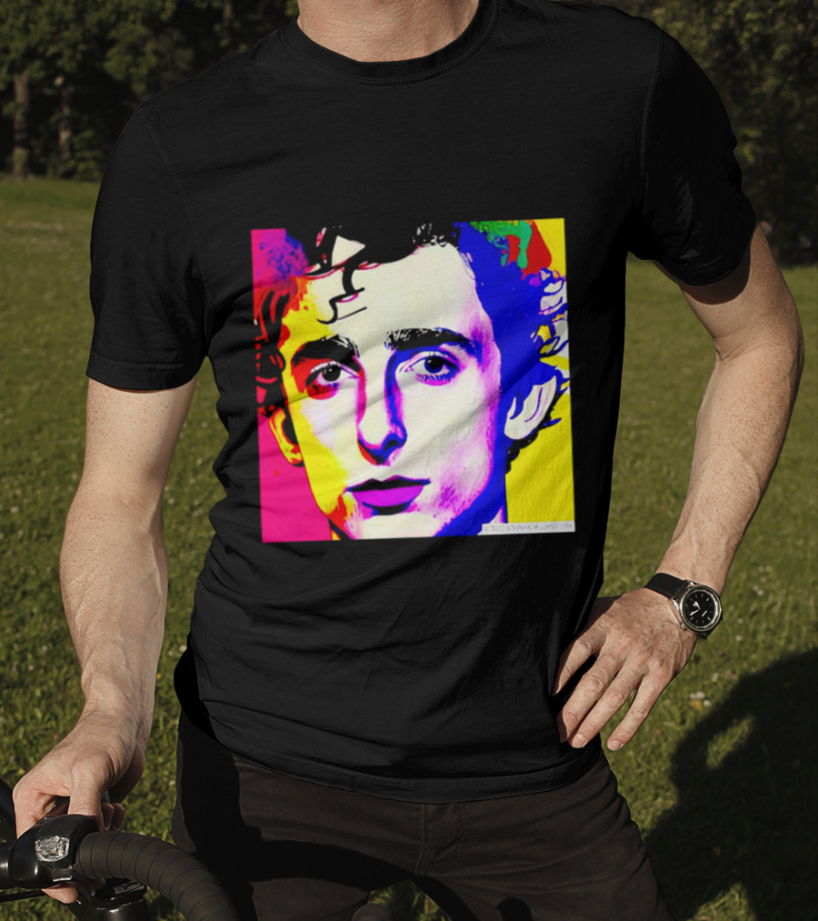 Timothee Chalamet Pop Art Portrait Multicolored Andy Warhol T-Shirt