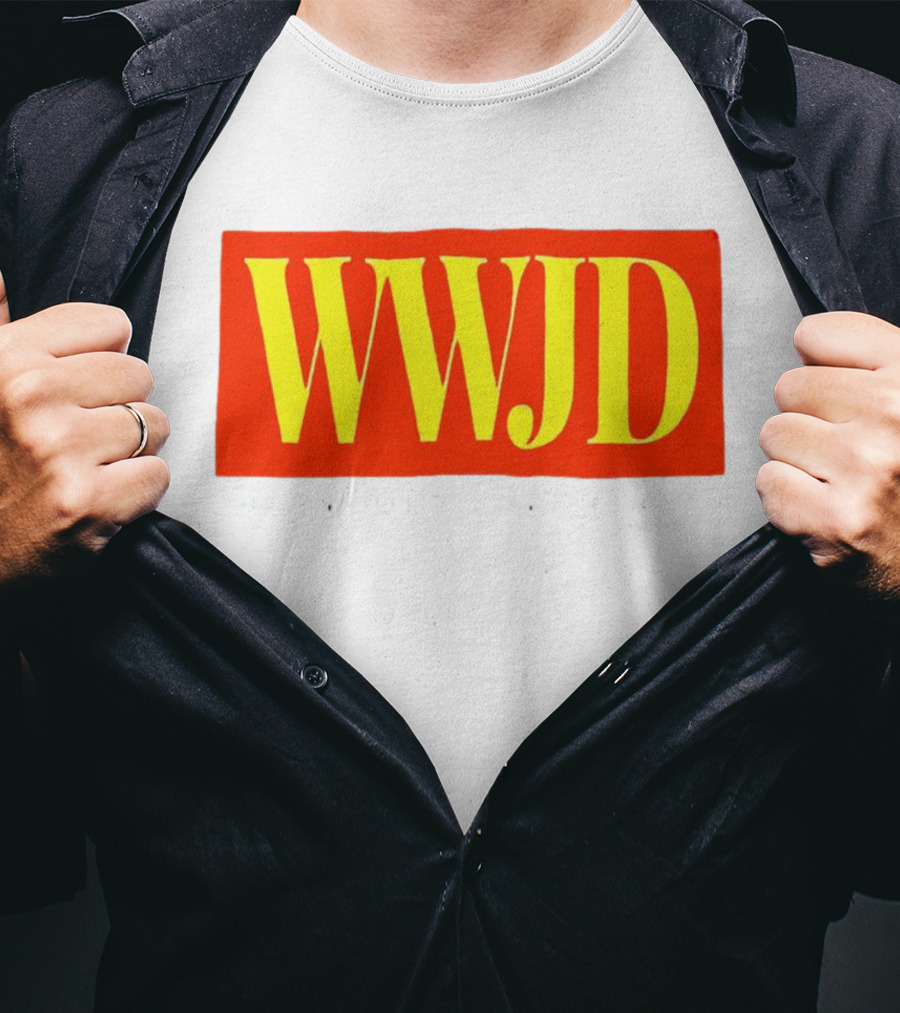 WWJD He Would Love First Bold Red T-Shirt