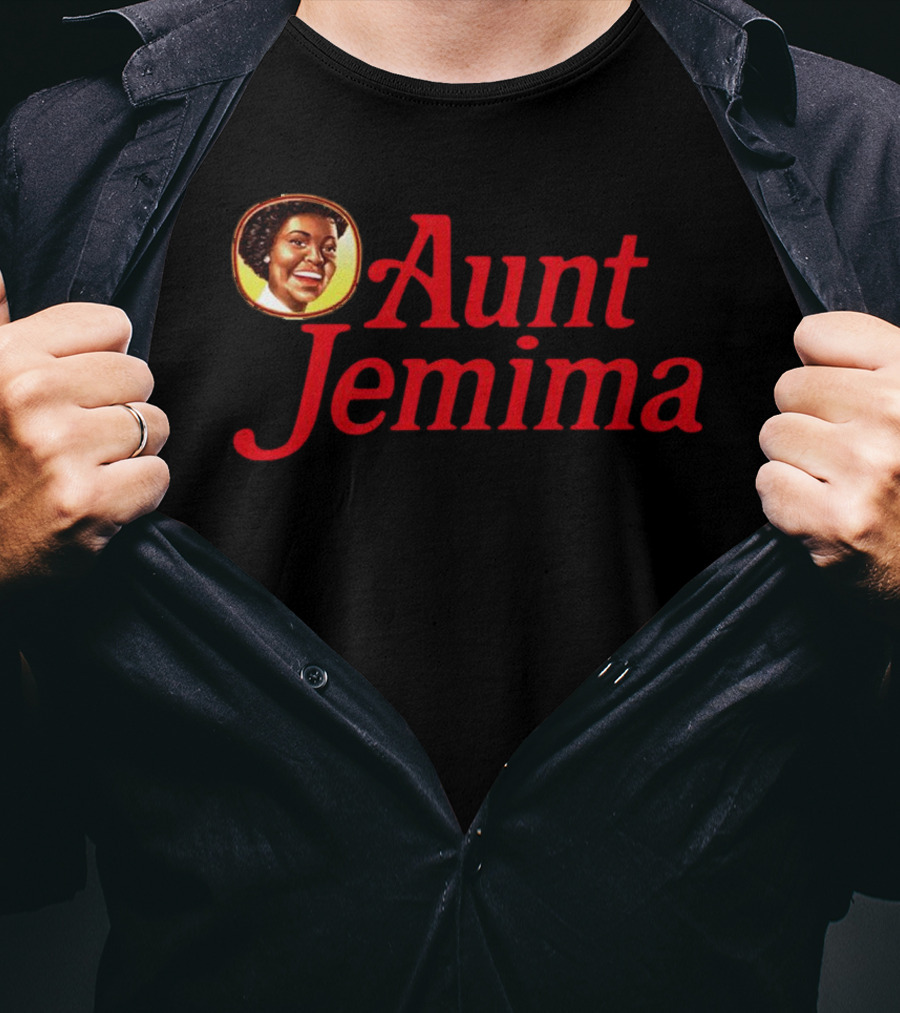 Aunt Jemima Retro Logo Red Text ón T-Shirt