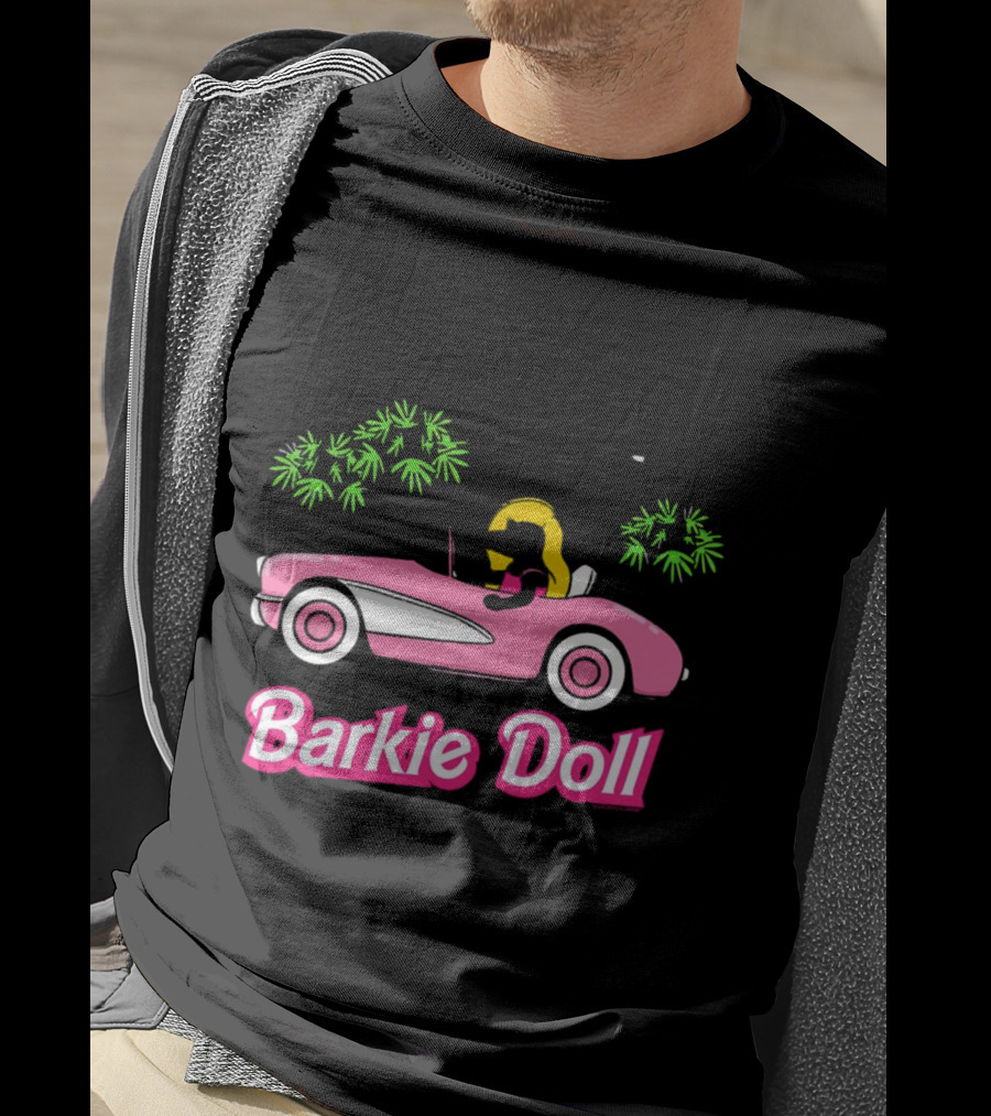 Barkie Doll Convertible Car Blonde Driver T-Shirt