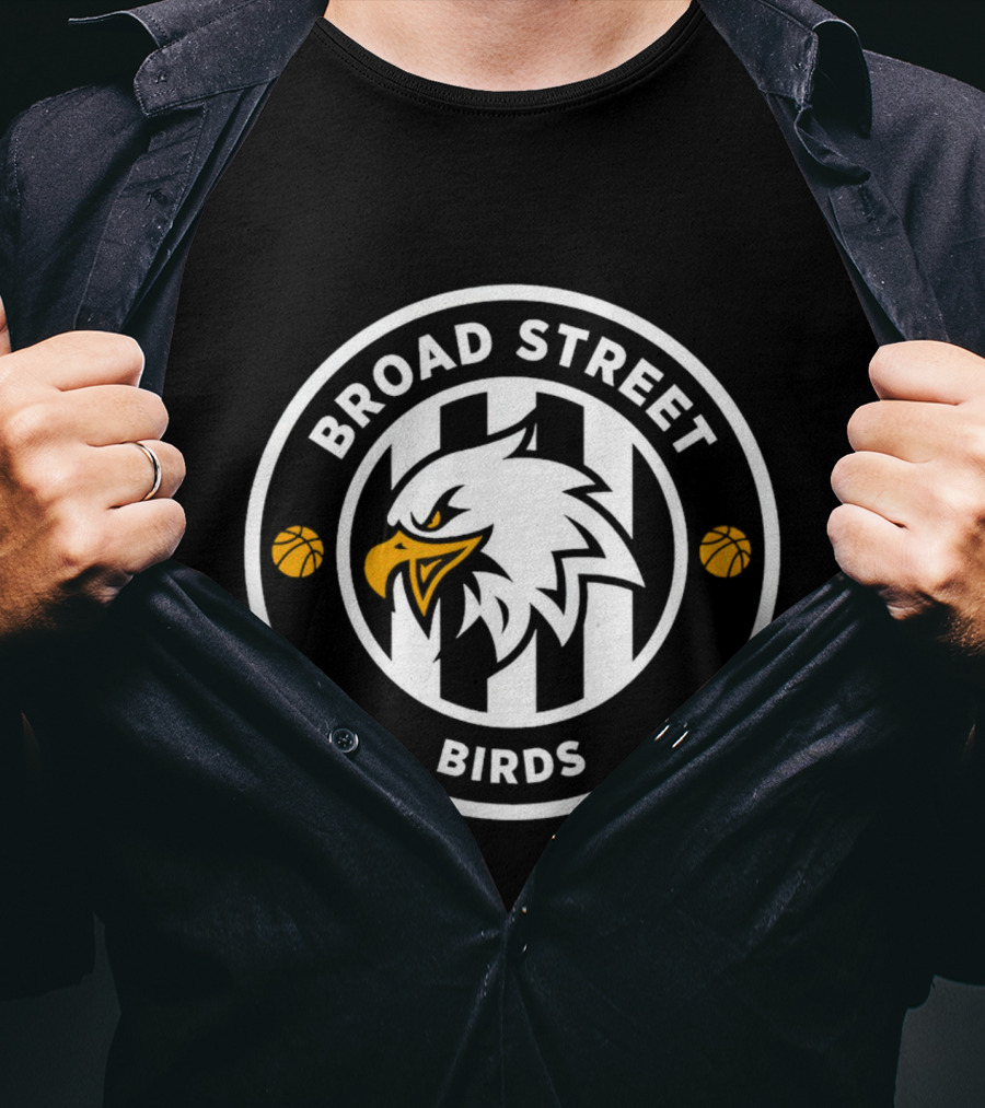 Broad Street Birds Basketball Eagle Emblem T-Shirt