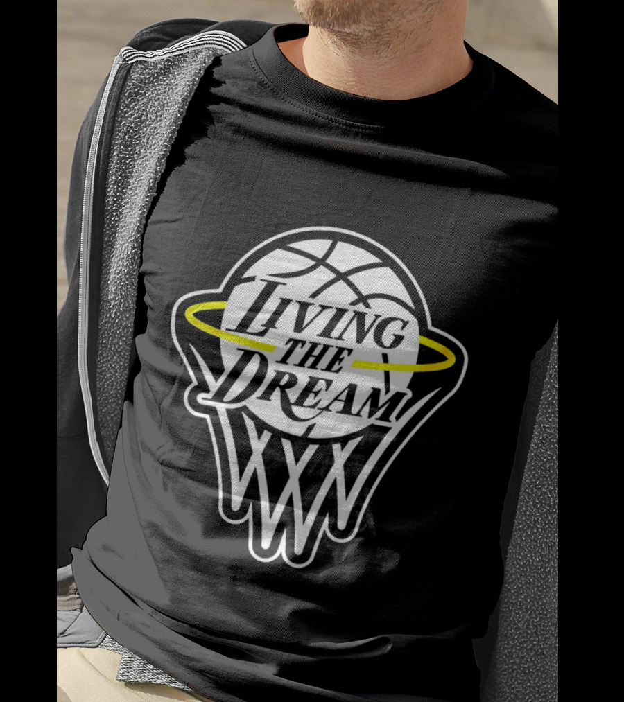 Living The Dream Basketball Hoop Halo T-Shirt