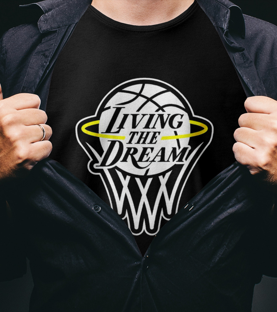 Living The Dream Basketball Hoop Halo T-Shirt