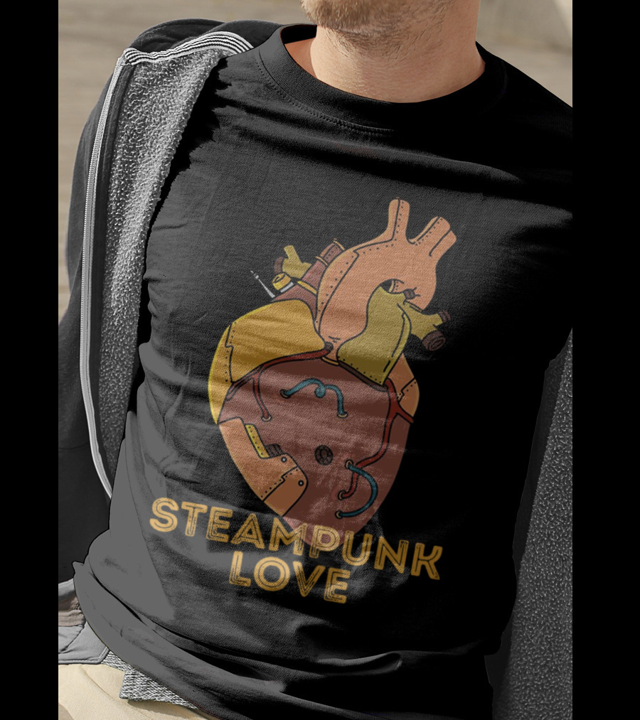 STEAMPUNK LOVE Mechanical Heart T-Shirt