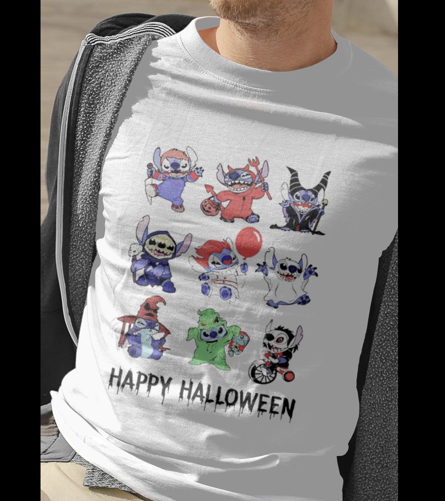 Stitch Happy Halloween Horror Costumes Collection T-Shirt